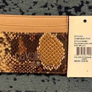 Cavalli Class Sici Signature Cardholder – Python w/ Ivory (NWT)